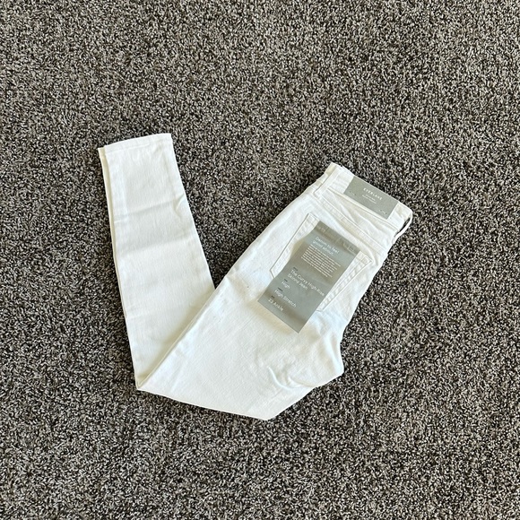 Everlane Curvy Authentic Stretch High-Rise Skinny Jeans in white/sz 23 ankle - Picture 3 of 4